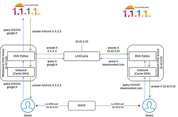 Comportement du DNS custom
